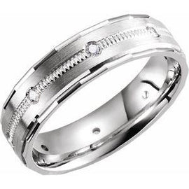 1/6 CTW Diamond Design Edge Band