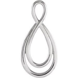 Sterling Silver 22x11 mm Infinity-Inspired Pendant