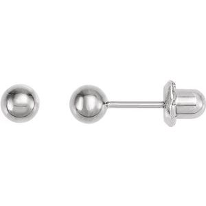 Titanium 4 mm Ball Stud Piercing Earrings