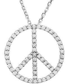 1/3 CTW Diamond Tiny Peace Sign 16