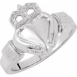 14.5x10.5 mm Ladies Claddagh Ring