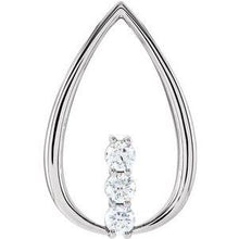 Load image into Gallery viewer, 1/2 CTW Diamond 3-Stone Freeform Pendant
