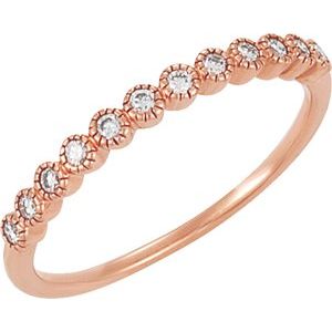 14K Rose 1/6 CTW Natural Diamond Anniversary Band