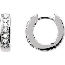 1/6 CTW Diamond Hoop Earrings