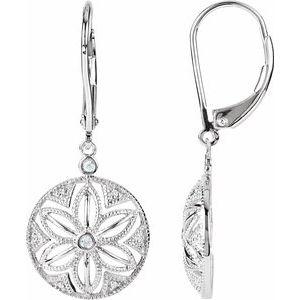 .08 CTW Diamond Lever Back Earrings