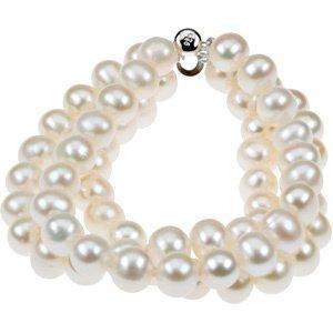 8-9 mm Freshwater Cultured Pearl Triple Strand 7.25