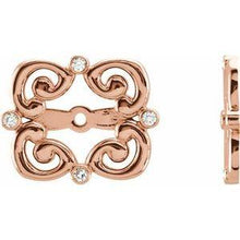 Load image into Gallery viewer, .08 CTW Diamond Vintage-Inspired Earring Jackets with 5.7 mm ID
