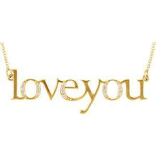 Load image into Gallery viewer, .08 CTW Diamond &quot;Love You&quot; 17 1/2&quot; Necklace
