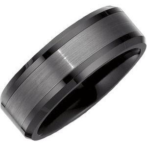 Ceramic Couture® & 8 mm Beveled-Edge Band