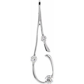 1/2 CTW Diamond Three-Stone Freeform Pendant