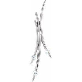 1/2 CTW Diamond 3-Stone Freeform Pendant