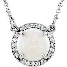 Load image into Gallery viewer, Opal &amp; .05 CTW Diamond 16&quot; Necklace
