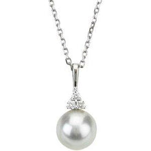 Load image into Gallery viewer, Freshwater Cultured Pearl &amp; .06 CTW Diamond 18&quot; Necklace
