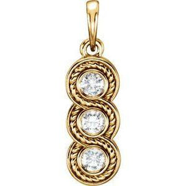 1/3 CTW Diamond 3-Stone Pendant