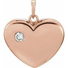Load image into Gallery viewer, .05 CT Diamond 16.75x12.15 mm Heart Pendant
