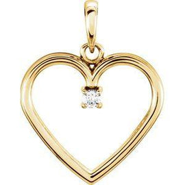 .03 CTW Diamond Heart Pendant