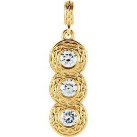 1/3 CTW Diamond Three-Stone Pendant