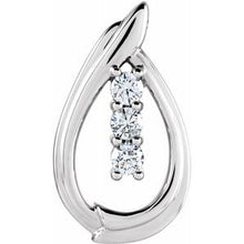 Load image into Gallery viewer, 1/2 CTW Diamond 3-Stone Freeform Pendant
