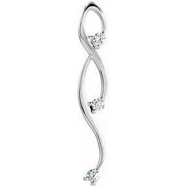 1/2 CTW Diamond 3-Stone Freeform Pendant