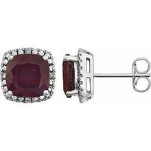 Load image into Gallery viewer, Amethyst &amp; .06 CTW Diamond Earrings
