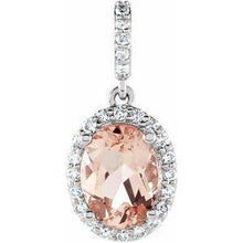 Load image into Gallery viewer, Morganite &amp; 1/6 CTW Diamond Pendant
