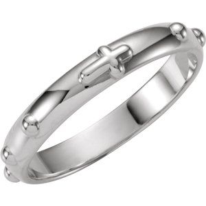 Sterling Silver Rosary Ring Size 5