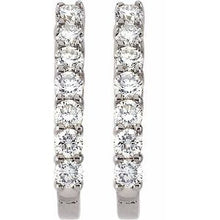 Load image into Gallery viewer, 1 CTW Diamond J-Hoop Earrings
