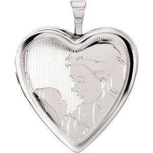 20.75x19.25 mm Child & Mother Heart Locket