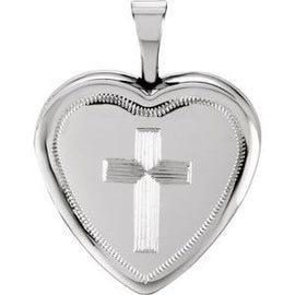 16x15.75 mm Cross Heart Locket