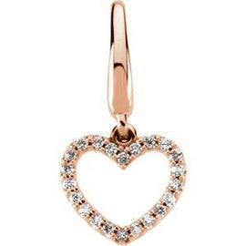 1/10 CTW Diamond Heart Charm