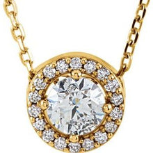 Load image into Gallery viewer, 1/4 CTW Diamond Halo-Style 16&quot; Necklace
