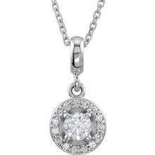 Load image into Gallery viewer, 1/5 CTW Diamond Halo-Style 18&quot; Necklace
