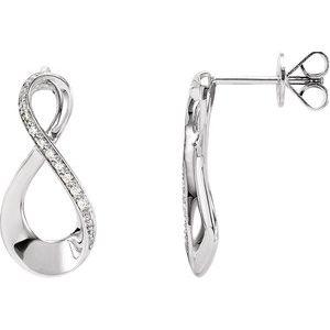 .08 CTW Diamond Infinity-Inspired Earrings