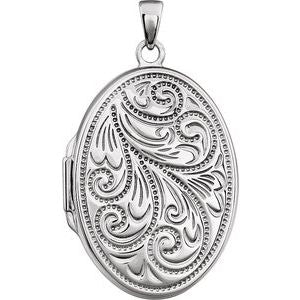 Sterling Silver Oval Locket