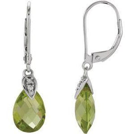 Smoky Quartz & .025 CTW Diamond Earrings