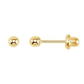 Gold-Plated & Ball Stud Piercing Earrings