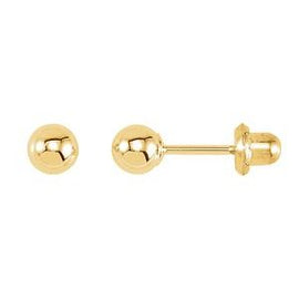 Gold-Plated & Ball Stud Piercing Earrings