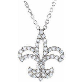 1/5 CTW Diamond Fleur De Lis 16