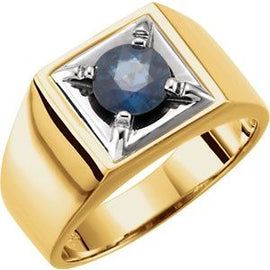 Blue Sapphire Illusion Ring