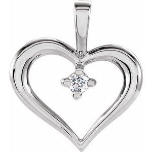 .02 CT Diamond Heart Pendant