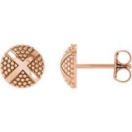 Granulated X Earrings