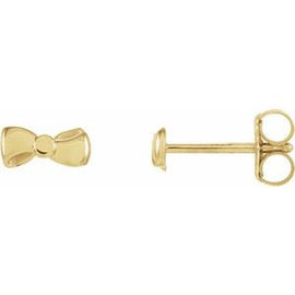 6.5x3.1 mm Bow Earrings