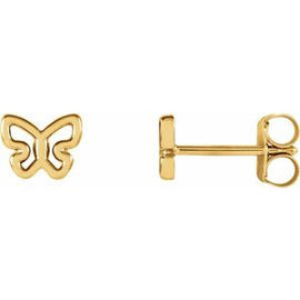 6.1x4.8 mm Butterfly Earrings