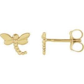 7.5x6 mm Dragonfly Earrings