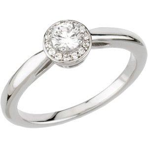 1/2 CTW Diamond Halo-Style Engagement Ring