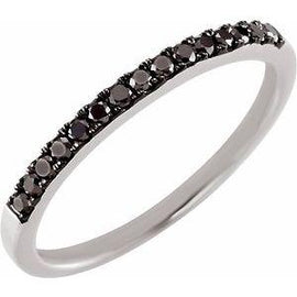 1/5 CTW Black Diamond Band