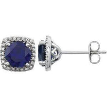 Load image into Gallery viewer, Amethyst &amp; .015 CTW Diamond Earrings
