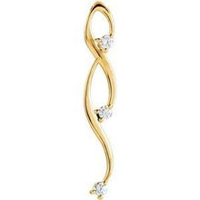 Load image into Gallery viewer, 1/2 CTW Diamond 3-Stone Freeform Pendant
