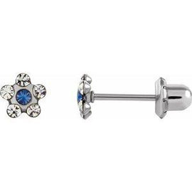 Imitation Crystal Piercing Earrings