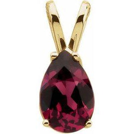 Genuine Rhodolite Garnet Pendant